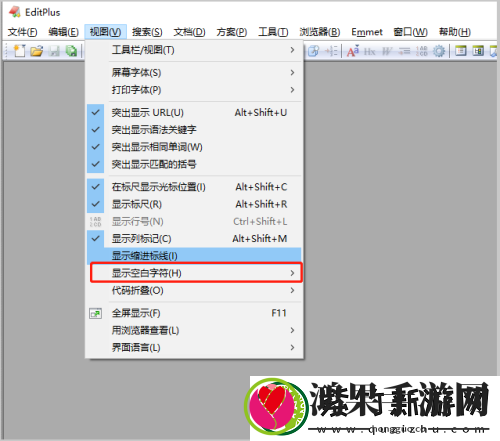 editplus怎么显示空白字符