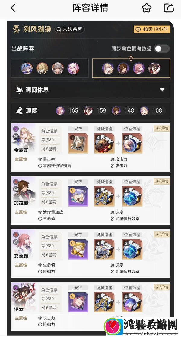 崩坏星穹铁道末日幻影冽风猢狲阵容怎么搭配