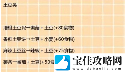 创造与魔法土豆类食谱怎么制作